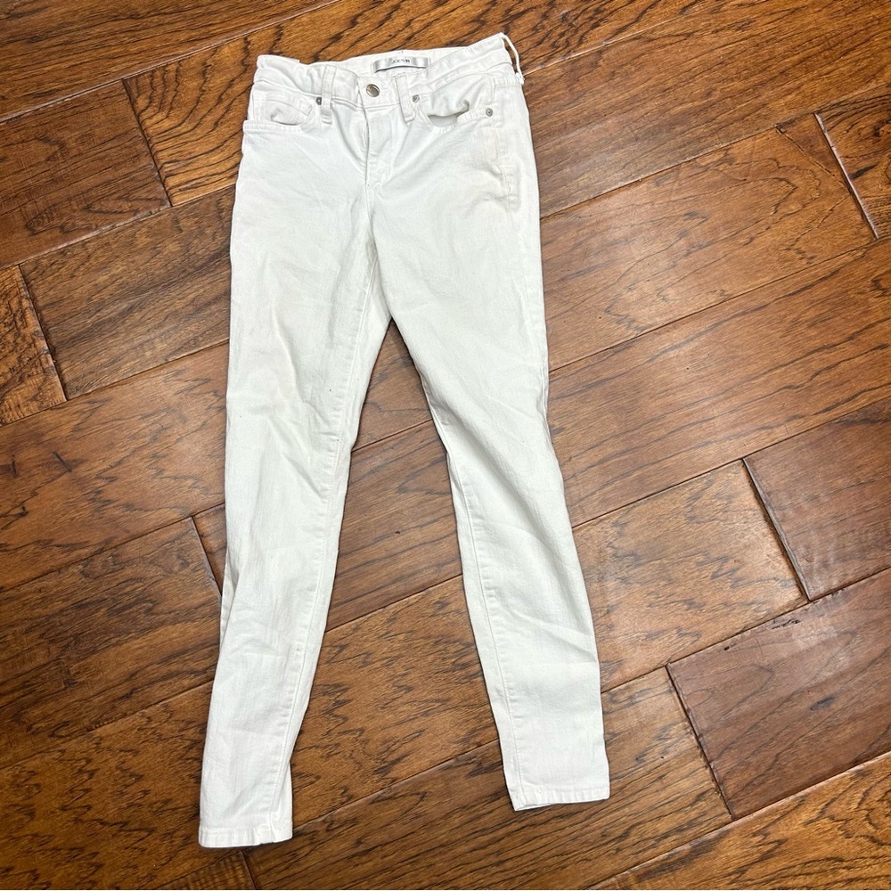 J Brand White Skinny Ankle Jeans